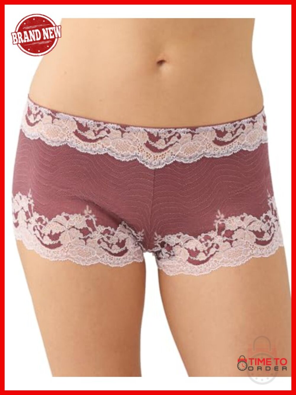 Wacoal Modern Affair Cheeky Boyshort Panty Floral Lace Stretch